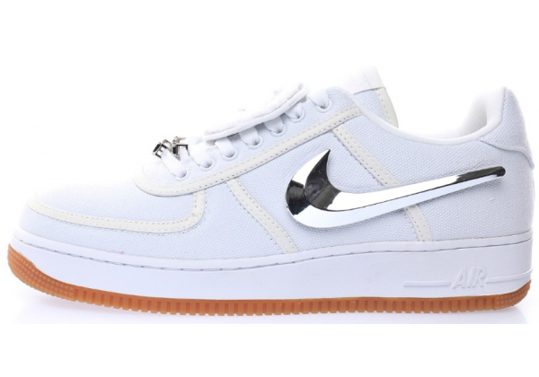 Travis Scott x Nike Air Force 1 Low Zipper White Gum