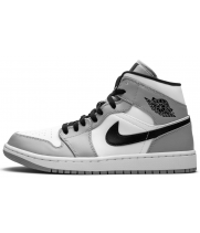 Nike Air Jordan 1 Mid Light Smoke Grey с мехом