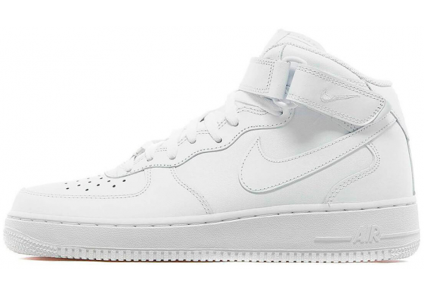 Nike Air Force 1 High White с мехом