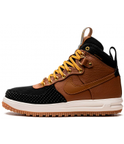 Nike Lunar Force 1 Duckboot Brown с мехом