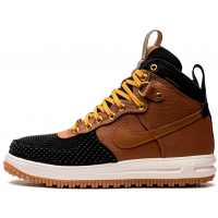 Nike Lunar Force 1 Duckboot Brown с мехом