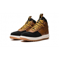 Nike Lunar Force 1 Duckboot Brown с мехом