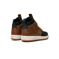 Nike Lunar Force 1 Duckboot Brown с мехом