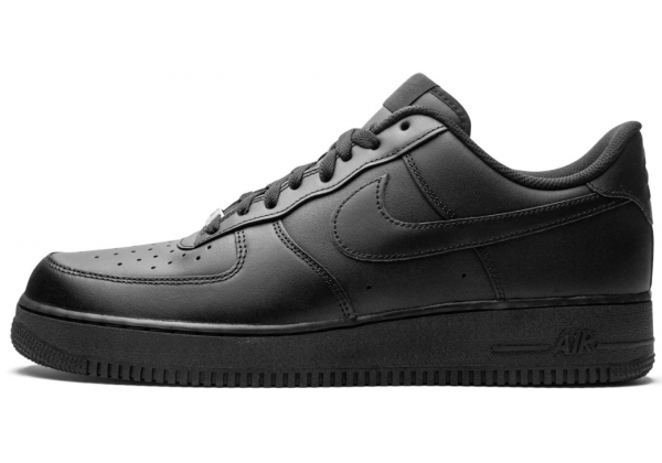Nike Air Force 1 Low All Black с мехом
