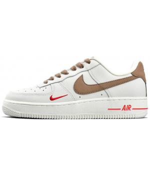 Nike Air Force 1 LV8 White Grey с мехом