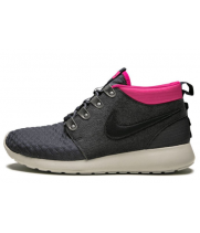 Кроссовки Nike Roshe Run черные с фиолетовым