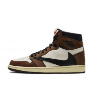 Air Jordan Retro 1 High Travis Scott X OG (Хаки с белым) 