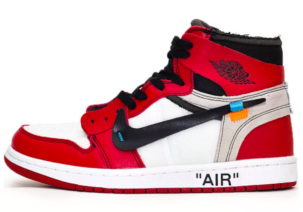 Air Jordan Retro 1 High Og x Off-White (Белые с красным) 