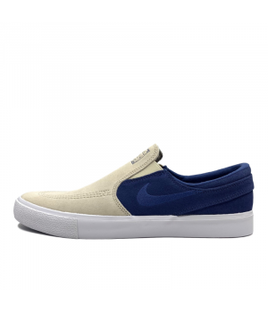 Слипоны Nike SB Zoom Janoski RM Premium синие с бежевым