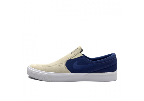 Слипоны Nike SB Zoom Janoski RM Premium синие с бежевым