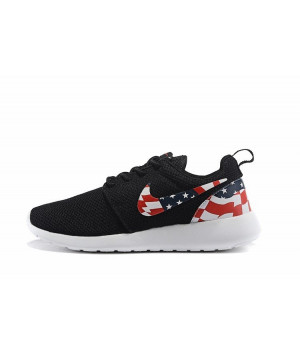 Кроссовки Nike Roshe Run с принтом черные