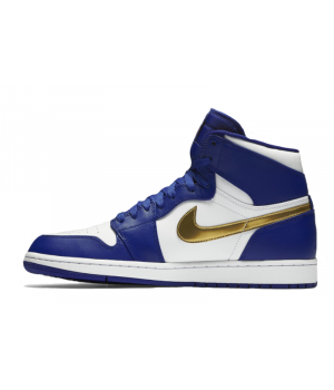 Air Jordan Retro 1 High Og Blue (синие с золотым) 