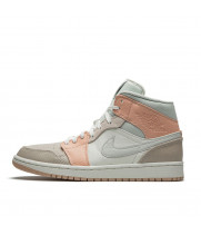 Air Jordan 1 Mid Milan White Beige бело-бежевые