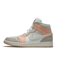 Air Jordan 1 Mid Milan White Beige бело-бежевые