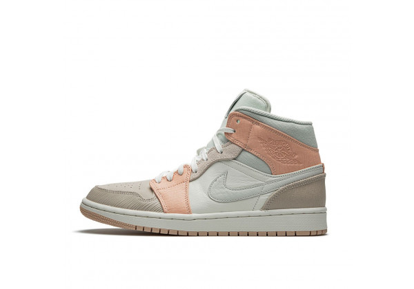 Air Jordan 1 Mid Milan White Beige бело-бежевые