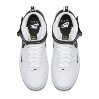 Nike кроссовки мужские Air Force 1 07 LV8 Utility Mid White Black с мехом