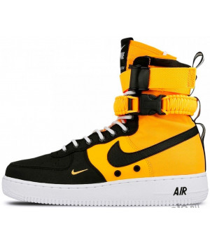 Кроссовки мужские Найк Air Force High SF AF1 Orange Black